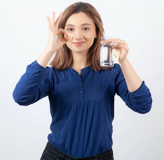 Customer satisfied with clean drinking water